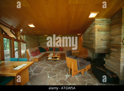 Seth Petersen Cottage, Hastings Straße ab Ferndell, Lake Delton, Wisconsin, 1958. Architekt: Frank Lloyd Wright Stockfoto