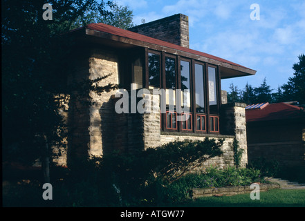 Hang-Haus-Schule, Taliesin Fellowship Komplex, Spring Green, Wisconsin, 1901-1903 und 1932-1952. Stockfoto