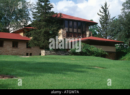 Hang-Haus-Schule, Taliesin Fellowship Komplex, Spring Green, Wisconsin, 1901-1903 und 1932-1952. Stockfoto