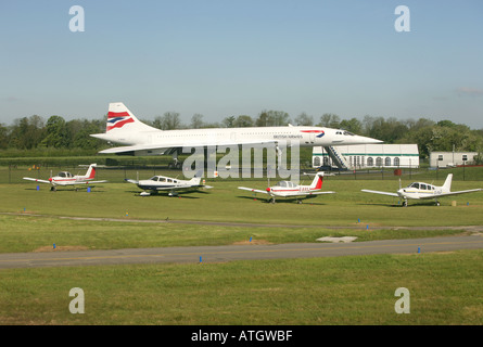 British Airways Concorde G-BOAC in Manchester Flughafen AVP Aviation Viewing Park Stockfoto