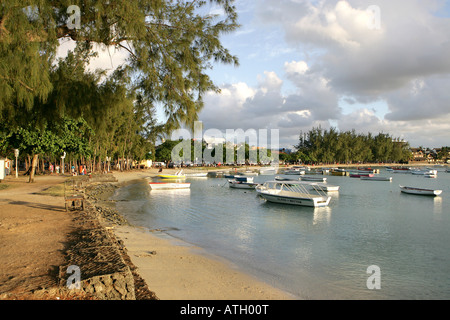 Öffentlicher Strand, Grande Baie, Mauritius Stockfoto