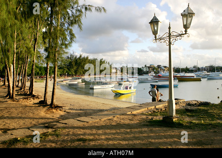 Öffentlicher Strand, Grande Baie, Mauritius Stockfoto