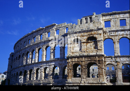 Römischen Kolosseum Arena in istrischen Stadt Pula Kroatien Europa Stockfoto