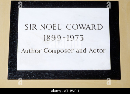 St Pauls Akteure Kirche Covent Garden Sir Noel Coward Plaque London England UK Gedenken Gedenk Stockfoto