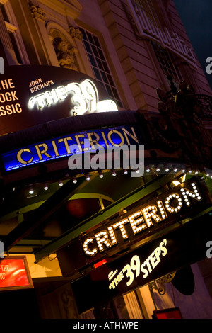 Die 39 Stufen am Kriterium Theater am Piccadily Circus in London England Stockfoto