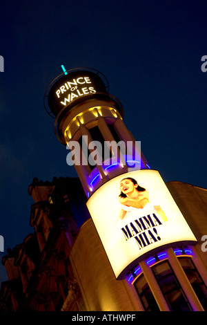 Mamma Mia und Abba im Prince Of Wales Theatre in Charing Cross Road in London England Stockfoto