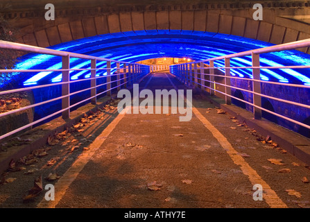 Fußweg unter der Albert-Brücke Stockfoto