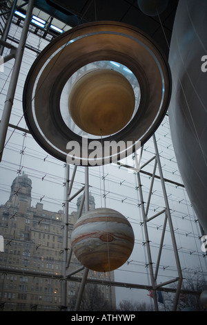 Planeten in der Rose-Sternwarte Ausstellung im American Museum of Natural History in New York City Stockfoto