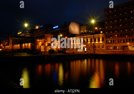 Eine feine Nacht Blick auf die Eteläranta, Helsinki, Finnland, Europa. Stockfoto