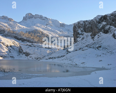 Ercina Enol, Wester-Massivs, der Nationalpark Picos de Europa und Biosphere Reserve, Asturien, Spanien Stockfoto