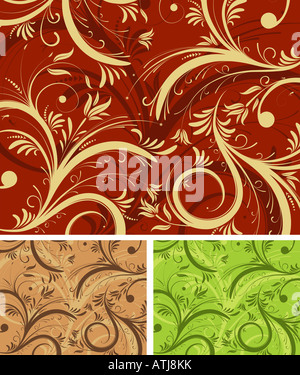 Abstrakte Blumenmuster mit variant Farbe Stockfoto