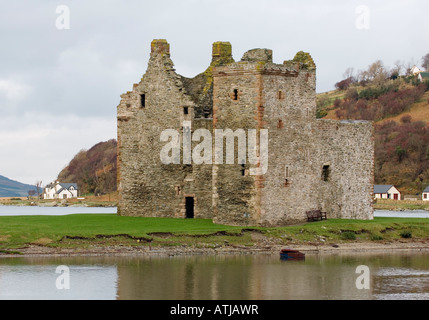 Lochranza Castle, aus dem 16. Jh., auf der Insel Arran, Schottland, UK Stockfoto