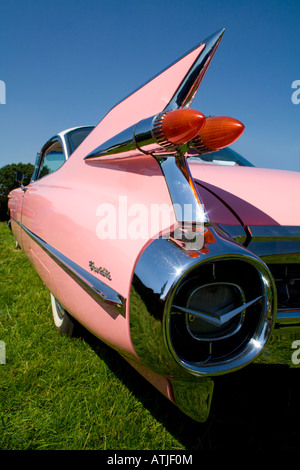 Die Schwanzflosse des klassischen amerikanischen Autos 1959 Cadillac Coupe de Ville Stockfoto