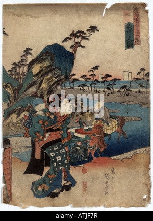 Japanische Ukiyo-e-print Stockfoto