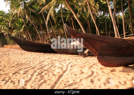 Ausleger auf Cola beach Goa Indien Stockfoto