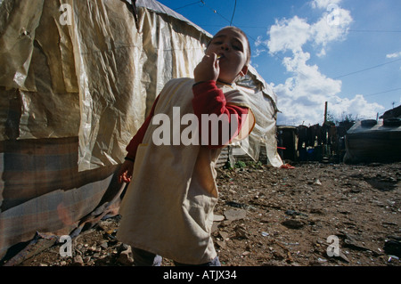 Ein junger palästinensischer Jugendlicher im Flüchtlingslager Shatila in Beirut Libanon Stockfoto