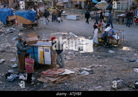 Siedler im palästinensischen Flüchtlingslager Shatila, Beirut, Libanon Stockfoto