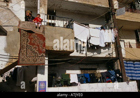 Im palästinensischen Flüchtlingslager Shatila in Beirut Libanon Stockfoto