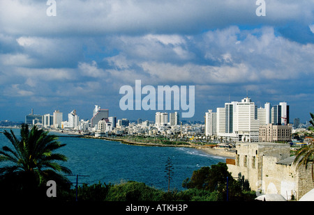 Blick auf tel Aviv von jaffa Stockfoto