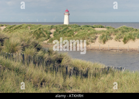 Talacre Leuchtturm, Ayr Punkt, Flintshire, Wales Stockfoto