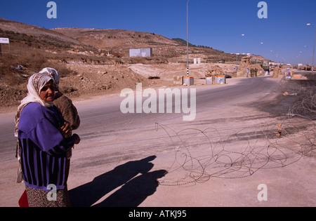 Eine Szene am israelischen Checkpoint Nablus Stockfoto