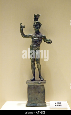 Kleine Bronze-Statue des Mars, alten Gott des Krieges, Hatay Museum, Antakya, Türkei, Naher Osten. DSC 6404 Stockfoto