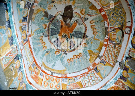 Fresken in der Agacalti Kirche, schneiden in den Klippen von Ihlara Schlucht, Kilisu, Kapadokya, Kappadokien, Türkei, Nahost. DSC 6419 Stockfoto