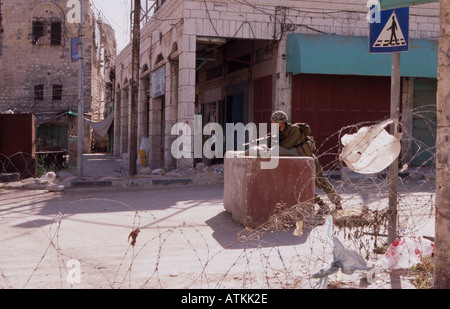 Israelischen Checkpoint Zentrum von Hebron Stockfoto