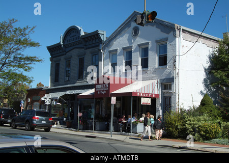 Die Innenstadt von Greenport auf Long Island New York USA Stockfoto