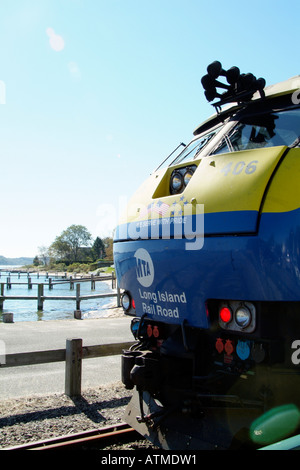 Eisenbahn-Zug in Greenport Long Island New York USA MTA Stockfoto