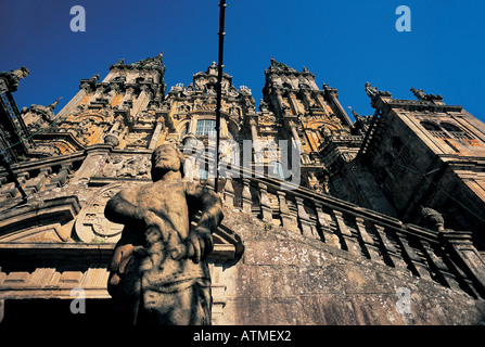 Die Kathedrale von Santiago De Compostela, wo St James begraben Pilgerreise Galizien Spanien sein soll Stockfoto