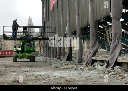 Ruine des alten Rittersaals Eislaufen. Dresden, Sachsen, Deutschland Stockfoto