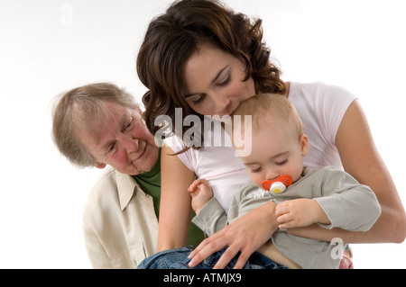 Großmutter, Mutter und baby Stockfoto