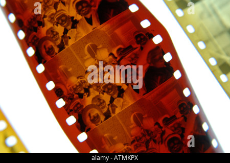 Zelluloidfilm Negative Nahaufnahme Stockfoto