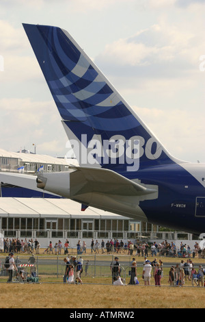 Nahaufnahme des Airbus A380 in Farnborough International Airshow 2006 UK Stockfoto