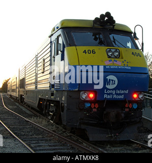 Eisenbahn-Zug in Greenport Long Island New York USA MTA Stockfoto