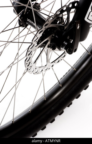 Mountain Bike Scheibenbremse am Rad Stockfoto