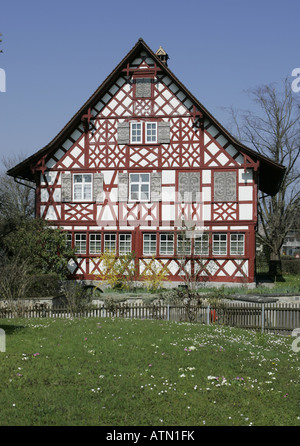 Halbe Fachwerkhaus in der Schweiz Stockfoto