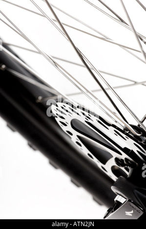 Mountain Bike Scheibenbremse am Rad Stockfoto