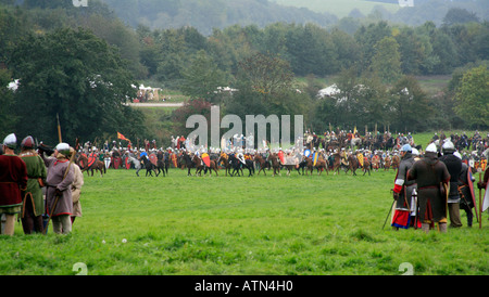 1066 Schlacht von Hastings England re Inszenierung auf die eigentliche Website 2006 von English Heritage Stockfoto