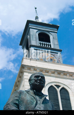 Churchill Memorial und Bibliothek Kopfschuss Statue Stockfoto