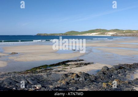 Balnakeil Bay und Faraid Kopf, Durness. Sutherland.  XPL 3878-370 Stockfoto