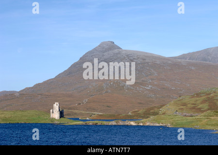 Ardvreck Castle Loch Assynt Sutherland.  XPL 3863-369 Stockfoto