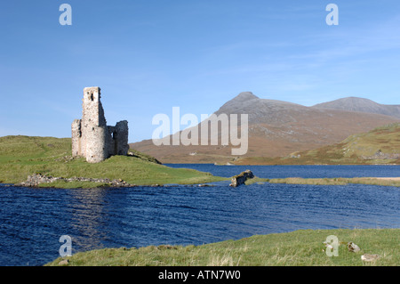 Ardvreck Castle Loch Assynt Sutherland.  XPL 3864-369 Stockfoto