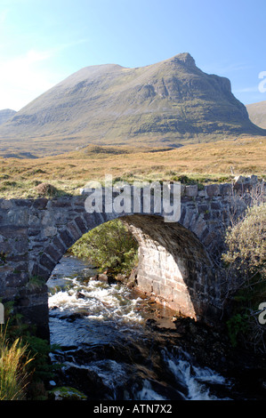 Quniag Berg Unapool, Sutherland.  XPL 3866-369 Stockfoto