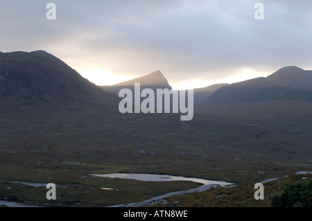 Coigach Torridonian Sandstein Hügel Drumrunie, Ullapool. Wester Ross. Schottland.  XPL 3840-367 Stockfoto