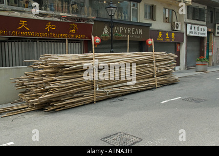 Bambus als Gerüst, Hong Kong, China Stockfoto