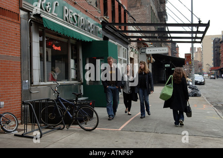 Florent Restaurant im Gansevoort Street im angesagten Meatpacking District in New York City Stockfoto