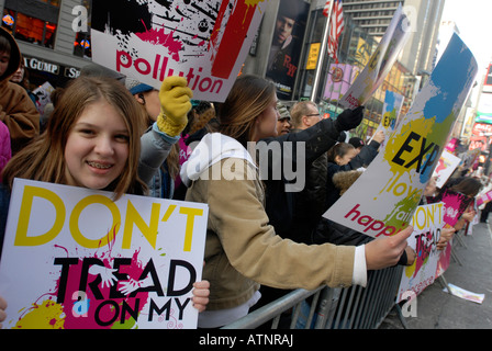 Evangelische Jugendliche Rallye am Times Square Stockfoto