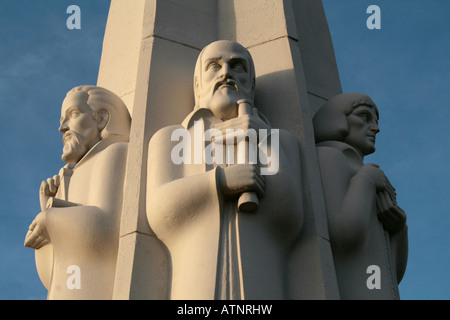 Astronomen Monument, Griffith Observatory Stockfoto